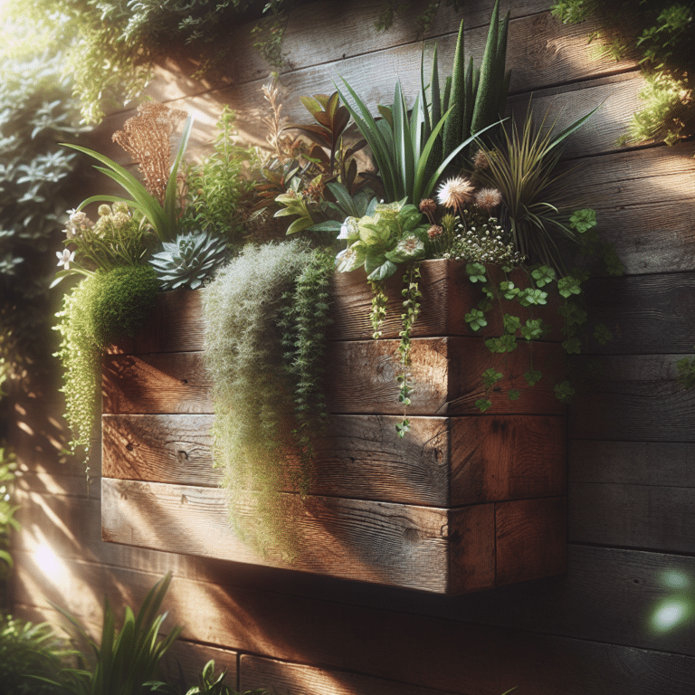 Wooden Vertical Planter Impressions