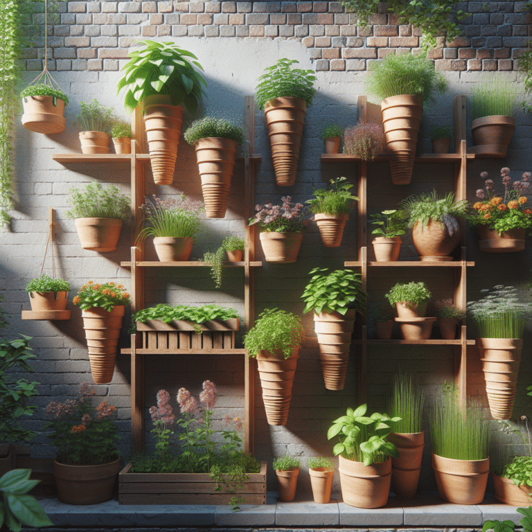 Creating a Vertical Garden with Pots and Racks