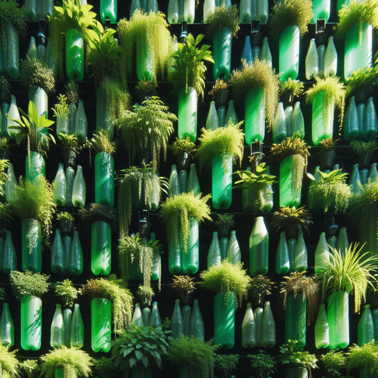 Vertical Garden Using Plastic Bottles