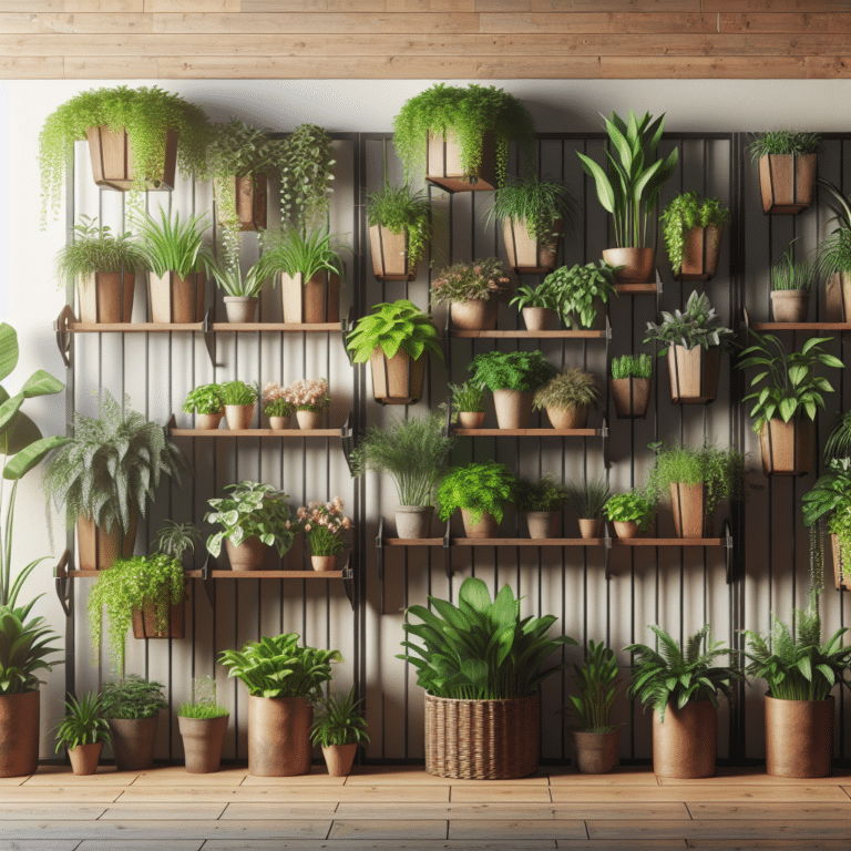 Vertical Garden with Pots and Racks