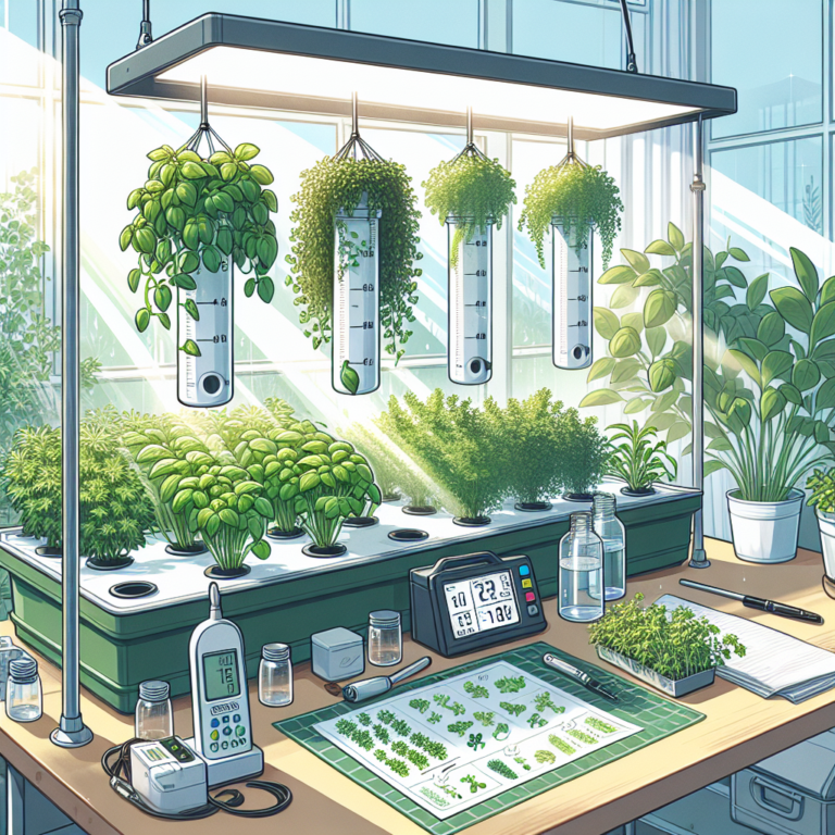 Hydroponic Herbs Growing Indoors